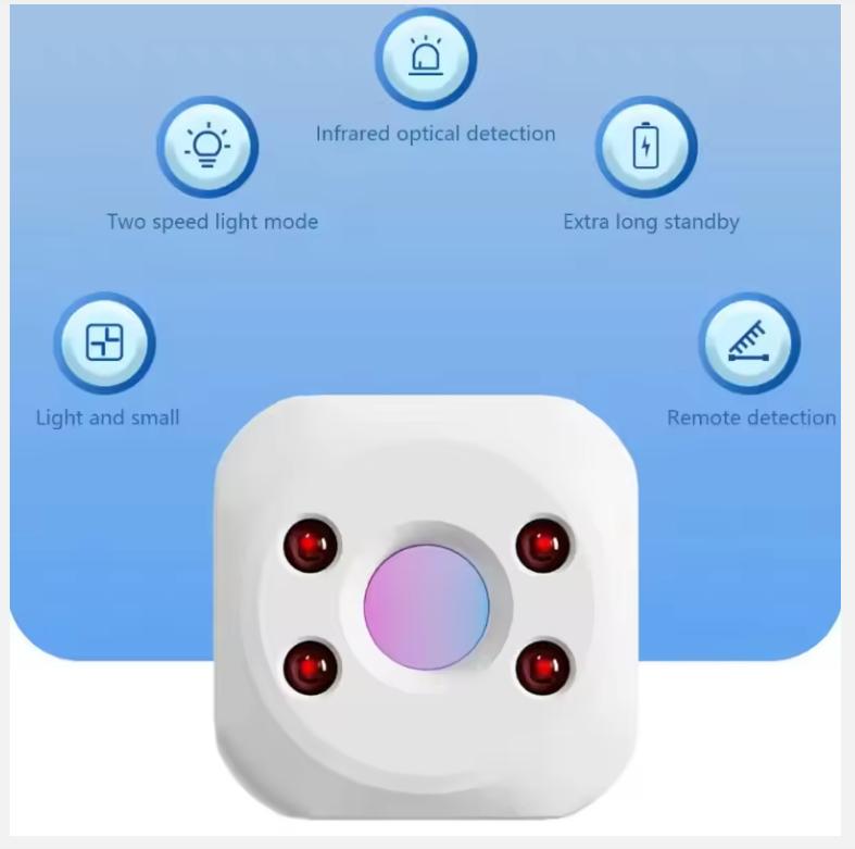 Camera Detector Portable Security Protection for Hotel Locker Room Public Bathroom Pinhole Hidden Lens Detect Gadget